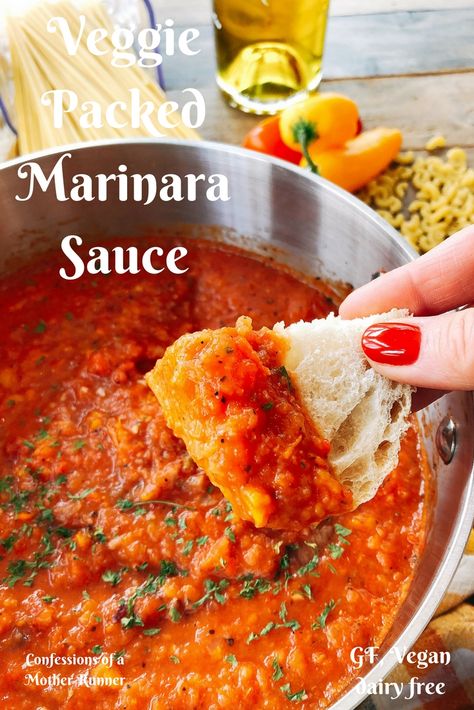 Veggie Red Sauce Pasta, Vegetarian Marinara Sauce, Veggie Packed Marinara Sauce, Veggie Marinara Sauce, Marinara With Vegetables, Hidden Veggie Marinara Sauce, Vegetable Marinara Sauce, Vegan Marinara Sauce, Italian Red Sauce