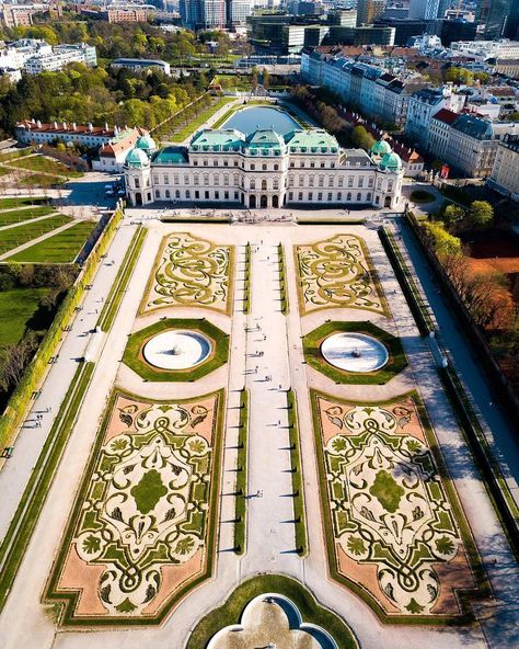 Vienna × Austria on Instagram: “The Belvedere garden is one of Europe’s most significant historical gardens in French style and no matter how often we walk through it, it…” Vienna Travel, Austria Travel, Beautiful Castles, Vienna Austria, Bratislava, Places Around The World, Wonderful Places, Travel Dreams, In The Middle