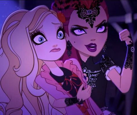 Apple White and Mira Shards Evil Apple White, Mira Shards, My Happy Ending, Raven Queen, Apple White, Monster High Art, Ever After High, Evil Queen, High Art