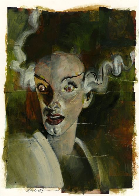 Frankensteinia: The Frankenstein Blog: The Art of Frankenstein : Dave McKean Dave Mckean, Frankenstein Art, Bride Of Frankenstein, Arte Inspo, Comic Book Artists, British Artist, Caricatures, Comic Artist, Horror Art