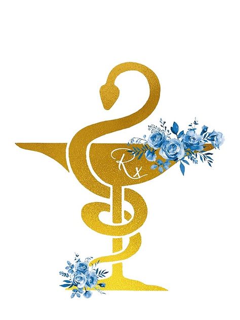 Rx Caduceus Art Bowl of Hygiene, Medicine Pharmacist, Pharmacy Wall Art, Pharmacist Watercolor Print , Medical Art, Wall Hanging, Clinic Decor,flower, floral, floral medical art, flowers, gold, golden art, gold foil • Millions of unique designs by independent artists. Find your thing. Pharmacy Art Pharmacists, Pharmacy Art Design, Pharmacist Logo, Caduceus Art, Pharmacy Symbol, Pharmacy Art, Medical Artwork, Clinic Decor, Golden Art