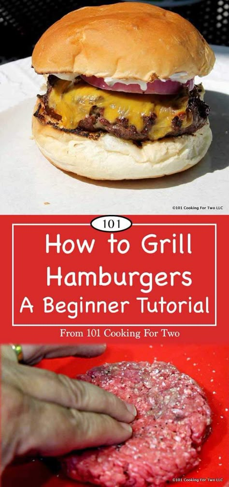 Grilling Hamburgers On Gas Grill, How To Grill Hamburgers, Grill Hamburgers, Grilled Hamburger Recipes, Best Grilled Burgers, Gas Grill Recipes, How To Cook Hamburgers, Grilled Burger Recipes, Grill Tips