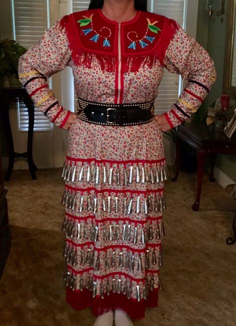 Old Style Jingle Dress Powwow Regalia Jingle Dress, Native American Jingle Dress, Jingle Dress Dancer, Powwow Outfits, Fancy Shawl, Native American Dress, Powwow Regalia, Jingle Dress, Beaded Moccasins