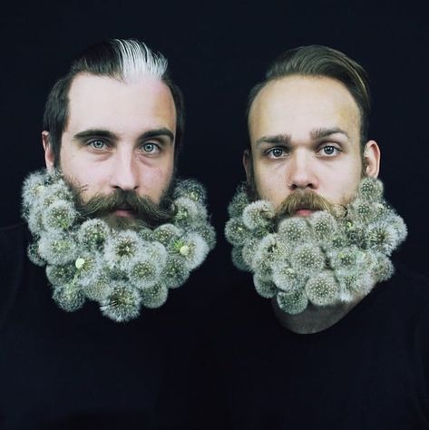 The Gay Beards Photos | POPSUGAR Beauty Crazy Beards, Beard Decorations, Glitter Beards, Flower Beard, Face Face, Popsugar Beauty, Moustaches, Flower Quotes, Beard Care