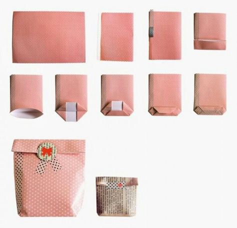 Cadeauzakjes vouwen Diy Gift Bags Paper, Diy Paper Bag, Kraf Kertas, Gift Bags Diy, Trendy Diy, Gifts Wrapping Diy, Creative Gift Wrapping, Bag Diy, Diy Gift Wrapping