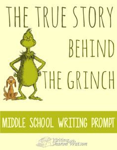 MIDDLE SCHOOL WRITING PROMPT: Read the fascinating story behind Dr. Seuss and the Grinch. Then write your own "complaint" and its solution. Art Ideas For The Classroom, Classroom Middle School, School Writing Prompts, Middle School Writing Prompts, 6th Grade Writing, Ideas For The Classroom, Holiday Writing, Teaching Themes, Homeschool Writing