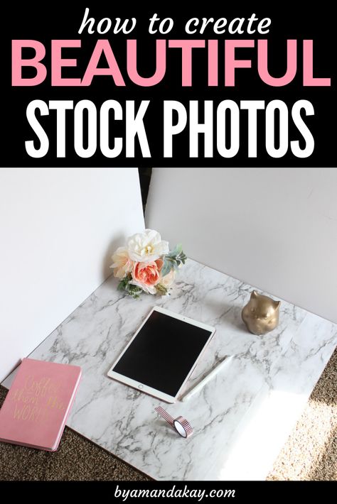 Learn the simple way to create your own creative business stock photography and mockups for products. It's actually easier than you think to create beautiful stock photos to use over and over again in your business.  #stockphotos #stockphotography #mockup #graphicdesign #photography #byamandakay #mockupdesign Diy Mockup Photos, Diy Product Photography Backgrounds, Photography Stock Photos, Mockup Photography, Ipad Photography Ideas, Stock Photo Ideas, Beauty Product Photography Ideas Prop Styling, Product Photography Styling, Photography Background Diy