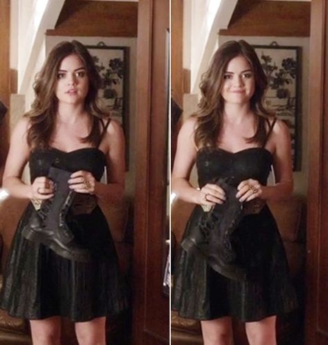 Aria Aria Montgomery Dress, Basic Dresses Outfit, Aria Outfits, Indie Fall Outfits, Aria Pll, Pll Aesthetic, Aria Montgomery Style, Aria Style, Pretty Little Liars Aria