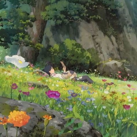 Aesthetic Pictures Studio Ghibli, Studio Ghibli Aesthetic Pfp, Aesthetic Pfp Ghibli, Studio Ghibli Aesthetic Pictures, Notion Icons Studio Ghibli, Ghibli Studio Pfp, Anime Screenshots Aesthetic, Anime Scenery Icon, Ghibli Aesthetic Pfp