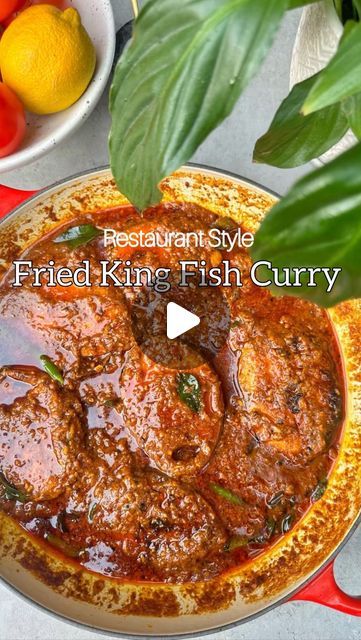 Fathima Yusuf (Shadiya) on Instagram: "Fried King Fish Curry !! 

Mom’s special fried fish curry !!

Deliciously velvety, tender inside, and drenched in a spicy, aromatic curry Just waiting to satisfy that Friday Fried Fish craving 😆..

LIKE, SAVE, SHARE the reel &
FOLLOW @shadi_faleel for more easy recipes.

You’ll need:
To marinate the 6 to 7 king fish steaks 
1/2 tbsp Salt
1 tbsp Kashmiri Chilli powder 
juice of 1/2 a lemon
1 tsp Turmeric powder 
1 tsp Cumin powder 
3 tbsp water to make a paste 

3 to 4 tbsp Oil
5 to 6 Sliced garlic cloves 
4 to 5 Dry red chilli 
1 Onion sliced 
3 medium Tomatoes 
1/3 cup Grated coconut 
1/3 cup water to blend the paste 

2 tbsp Oil 
1 tspMustard seeds
1 tsp Cumin seeds 
4 to 5 small Shallots or 1/2 an onions
1 Green chilli slited
Few Curry leaves 
1/2 Fish Recipes Indian Style, Fish Fry Recipe Indian, Easy Fish Curry Recipe, Fish Curry Indian, Kashmiri Chilli, Coconut Fish, Fish Curry Recipe, Fried Fish Recipes, Fish Fry