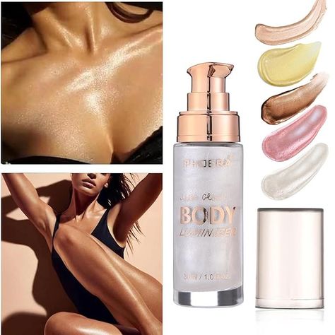 Amazon.com: Body Shimmer Oil, Waterproof Long Lasting Moisturizing Body Luminizer Glow For Face , Liquid Illuminator Highlighter 1oz/Jars, Makeup Brush Include (Glistening Bronze #03) : Beauty & Personal Care Body Shimmer, Shimmer Oil, Shimmer Body Oil, New Year New Me, Long Lasting, Highlighter, Makeup Brushes, Face And Body, Beauty And Personal Care