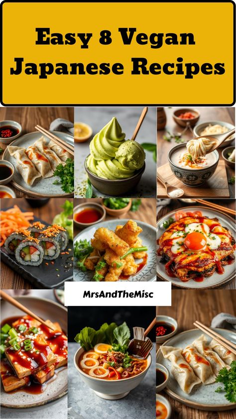 Craving umami? Try these 8 vegan twists on Japanese classics 🍜 Japanese Food Vegan, Easy Vegan Japanese Recipes, Vegan Japanese Dessert, Vegan Japanese Dessert Recipes, Plant Based Japanese Recipes, Vegan Japanese Recipes, Vegan Japanese Curry, Vegan Sushi Rolls, Ube Recipes