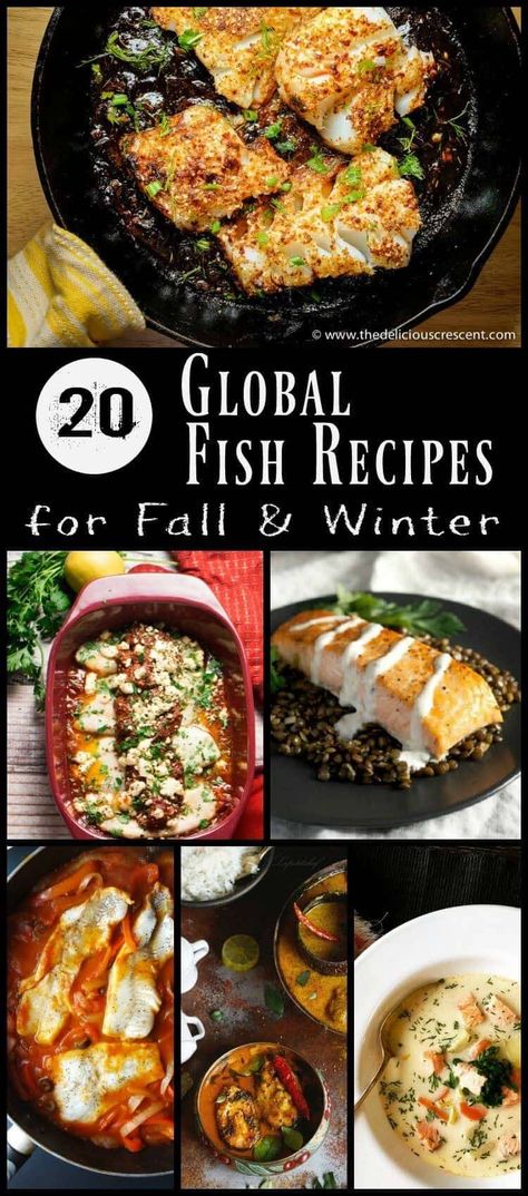 20 Global Fish Recipes Pin - Whether you're looking to lighten up your diet or just love fish, I've got 20 Global Fish Recipes right here that are sure to provide lots of inspiration and delicious meals around the table with loved ones! #globalfishrecipes #internationalfishrecipes #healthyfishrecipes #fallfishrecipes #fishstew #pescatarianrecipes Vegan Supper, Keto Fish, Fish Varieties, Food Film, Best Seafood Recipes, Fish Recipes Healthy, Pescatarian Recipes, Global Cuisine, Fish Recipe