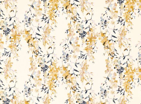 Inspired by trailing wisteria originally created in ink, the Hana design has been digitally printed to perfectly capture the intense hues, fluidity and transparency of layered colours seen in the original hand painted artwork. The print depicts clusters of blossoming wisteria hanging in great trails of vibrantly coloured flowers.  Hana is printed on a beautiful, slubbed cotton that is particularly soft to the touch. Printed Cotton Upholstery Fabrics, Prints, Drapes & Wallcoverings Nautical Wallpaper, Headboard Styles, Animal Print Wallpaper, How To Hang Wallpaper, How To Make Curtains, Upholstery Fabrics, Hand Painted Artwork, Made To Measure Curtains, Digital Flowers