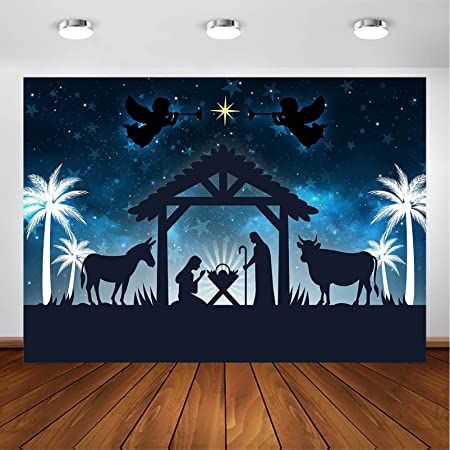 Nativity Backdrop Stage Design, Nativity Play Backdrop, Christmas Backdrop Ideas Backgrounds, Backdrop Christmas Party, Nativity Backdrop, Christmas Stage Decorations, Christmas Photo Background, Nativity Play, Photoshoot Background