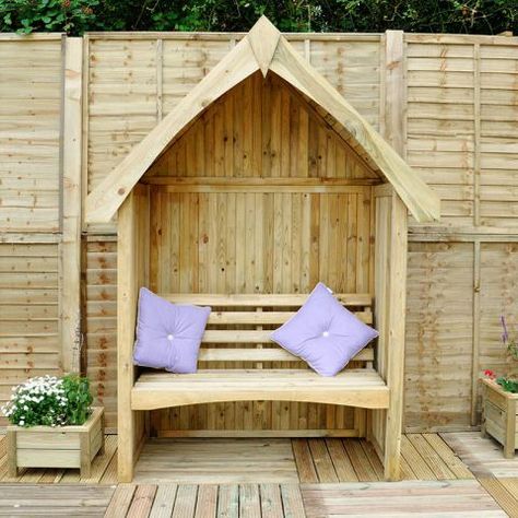 Forest Umbria Arbour (Limoge) Wooden Arbor, Garden Seating Area, Apex Roof, Driveway Entrance, Sunken Garden, Garden Arbor, Wooden Planters, Garden Seating, Backyard Projects