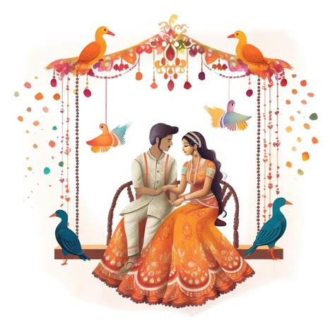 Premium AI Image | Teej festival illustration Teej Background Images, Incredible India Posters, Invitation For Engagement, Adobe Wedding, Wedding Sign Board, Wedding Card Background, Wedding Card Sample, Movie Poster Photoshop, Bride Illustration