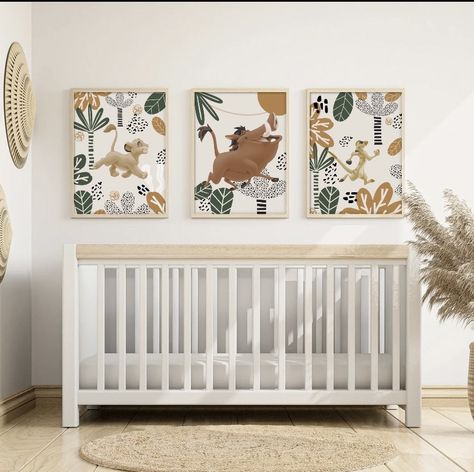 Lion King Nursery, Baby Corner, Baby Boy Nursery Themes, Baby Boy Bedroom, Minimalist Nursery, Baby Room Themes, Disney Nursery, Bedroom Organization, Baby Room Inspiration