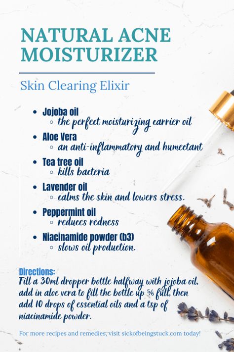 Face oil to treat breakouts is very effective for acne-prone skin. Using facial oils as moisturizers are recommended to heal dry skin. There are many available acne oil products in the market, but doing it yourself would be much better. Here, I'll share a DIY Acne Moisturizer that you can prepare at home. All are natural essential oils that are rich in antioxidants and vitamins. Get the complete procedure here. #acneoilmoisturizer #facialoil #diyfaceoil #diyacnemoisturizer #naturalacnesolution Essential Oils For Acne, Oils For Acne, Dry Acne Prone Skin, Back Acne Remedies, Diy Face Moisturizer, Acne Moisturizer, Skin Clearing, Diy Moisturizer, Natural Face Cleanser