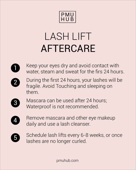 Lash Lift Aftercare Instructions Full Day by Day Overview Lash Lift Care Instructions, Eyelash Lift Aftercare, Lash Lift Info, Lash Lift Facts, Lash Prep Instructions, Lash Lift Price List, Lash Lift Care, What Is A Lash Lift, Lash Lift Benefits