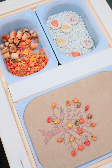 Toddler Sensory Play Inserts for the IKEA Flisat Table | Review & Ideas - The Scott Cottage Ikea Table Play Ideas, Flisat Table Inserts, Ikea Sensory Table, Flisat Ikea, Flisat Table, Ikea Flisat Table Ideas, Flisat Sensory Table Ideas, Ikea Sensory Table Ideas, Flisat Table Activities