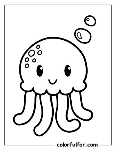 Jellyfish Colouring Page, Sea Animal Coloring Pages Free Printable, Jellyfish Activities Preschool, Jellyfish Preschool, Sp Drawing, Jellyfish Outline, Jellyfish Coloring Page, Jellyfish Printable, Jellyfish Coloring