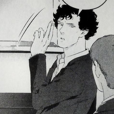 Sherlock Holmes Icon Manga, Sherlock Manga Icon, Sherlock Pixel Art, Sherlock Bbc Icons, Sherlock Manga, Holmes Aesthetic, Elementary My Dear Watson, Stephen Strange, Benedict And Martin