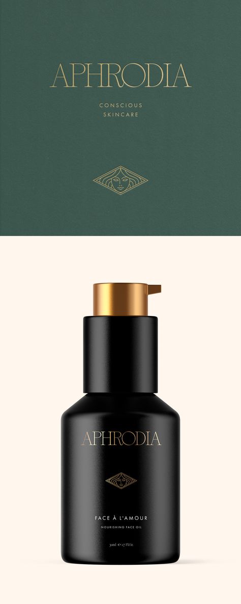 Sustainable and Natural Skincare Packaging Design with a black and gold luxury look.  #skincare #skincarebrand #skincarelogo #skincarepackaging #naturalskincare #consciousskincare #vintagebranding #luxurybranding #luxurypackaging #packagingdesign #packaging #logo #logodesign #logoinspiration #branding #premadebrand #premadelogo Skincare Packaging Design Ideas, Luxurious Skincare Packaging, Dark Packaging Design, Luxury Skincare Packaging Design, Black Skincare Packaging, Gold Skincare Packaging, Cosmetic Logo Design Beauty Products, Black And Gold Packaging, Sorella Apothecary