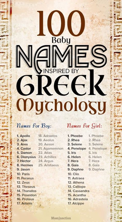 100 Wonderful Baby #Names Inspired By #Greek #Mythology : Greek mythology is a body of stories concerning heroes, Gods, and the rituals of the ancient Greeks and forms a part of the religion in ancient Greece. These stories have had an extensive influence Names Meaning, Uncommon Baby Names, Ancient Names, Names For Girls, Greek Names, Names Baby, Fantasy Names, Baby Name List