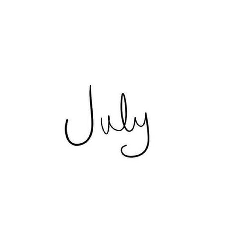 July In Cursive, July Cursive, July Widget, July Typography, July Lettering, July Aesthetic, July Month, Diy Journaling, Calendar Quotes