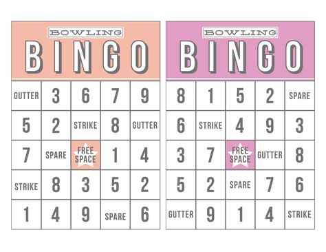 Bowling Games Ideas, Bowling Alley Party, Free Printable Card Templates, Free Printable Bingo Cards, Bingo Card Template, Free Bingo Cards, Bowling Games, Bingo Cards Printable, Bowling Party