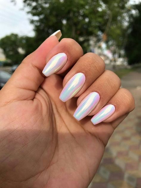 Holographic Nail Designs, Nail Acrylic, Summer Acrylic Nails, Trendy Nail Design, Acrylic Designs, Beautiful Nail Designs, Holographic Nails, Pretty Acrylic Nails, Fancy Nails