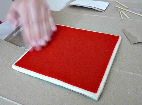 Turn a Tile into a Trivet in One Step How To Make Tiles, Ceramic Tile Crafts, Leftover Tile, Trivets Diy, Reuse Crafts, Tile Diy, Cork Trivet, Felt Squares, Fun Fall Crafts