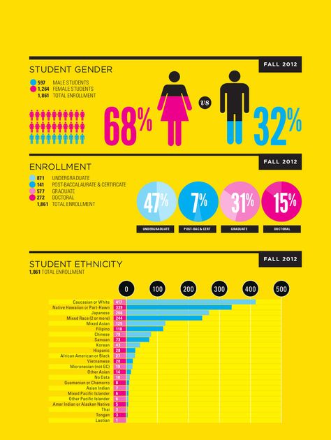 Infographic of Student Population and Demographics for College of Education 2012 https://coe.hawaii.edu/student-population-and-demographics Demographic Design, Population Infographic, Demographic Infographic, Gender And Development, Area And Perimeter Worksheets, Data Visualization Infographic, Survey Design, Kpi Dashboard, Big Numbers