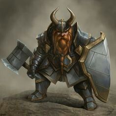 Dwarf Shield and Warhammer Arte Robot, Fantasy Races, Dungeons And Dragons Characters, Fantasy Warrior, Arte Fantasy, Fantasy Rpg, Fantasy Inspiration, Medieval Fantasy, Dnd Characters