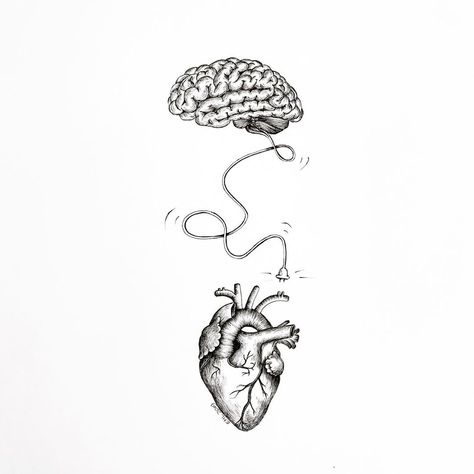 a heART project on Instagram: “Sometimes following your heART means losing your mind. . . . #sketch #sketching #sketchbook #drawing #arte #art #artist #artistsoninstagram…” Brain Minimalist, Heart Project, Brain Tattoo, Heart And Brain, Tattoo Heart, Brain Art, Minimalist Drawing, Drawing Artist, Black And White Illustration