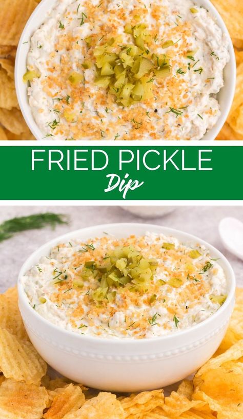 Dips Recipes Crockpot, Best Dips Recipes, Crockpot Seafood, Seafood Dips Recipes, Dips And Chips, Fried Pickle Dip, Best Dips, Pickle Dip Recipe, Dips Recipes