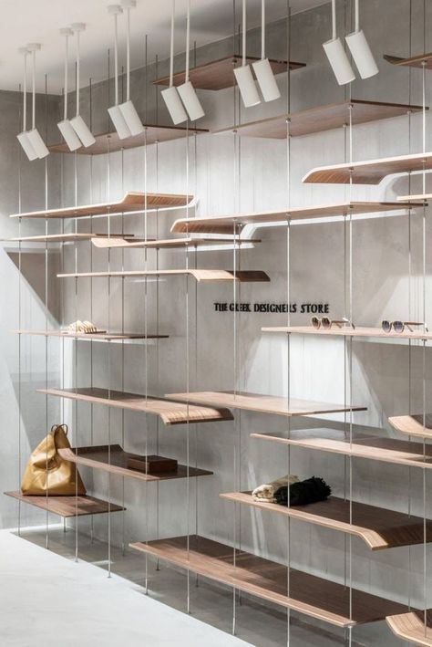 Modular Fixtures Retail Design, Minimalist Retail Display, Minimalist Retail Design, Retail Fixture Design, Modern Retail Display, Retail Shelving Ideas, Concept Store Design Retail Interior, Shop Interior Design Retail, Display Shelves Retail