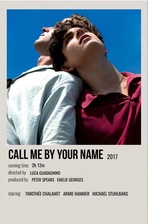 minimal polaroid movie poster for call me by your name Your Name Movie, Indie Movie Posters, Movies To Watch Teenagers, Iconic Movie Posters, Movie Card, Film Posters Minimalist, Call Me By Your Name, Septième Art, Film Posters Vintage