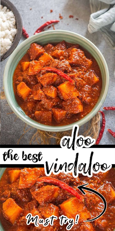 Potato Vindaloo Recipe, Vegetarian Vindaloo, Beef Vindaloo, Chicken Vindaloo Recipe, Vindaloo Curry, Vindaloo Recipe, Chicken Vindaloo, Pakistani Dishes, Homemade Tofu