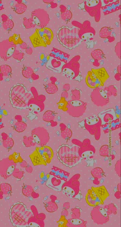 Pink Indie Wallpaper, Sanrio Aesthetic Wallpaper, Kidcore Wallpaper, Images Hello Kitty, My Melody Wallpaper, Emo Wallpaper, Hello Kitty Backgrounds, Hello Kitty Art, Sanrio Wallpaper