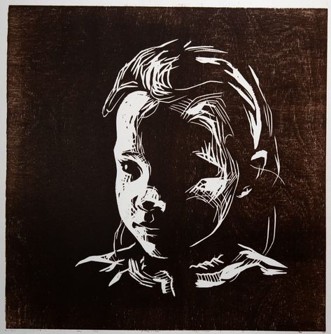 Titia, 27x30cm, 2019 - Rogier Willems Book Van, Fineliner Art, Composition Painting, Relief Printmaking, A Level Art Sketchbook, Black Paper Drawing, Linocut Printmaking, Lino Art, Engraving Printing