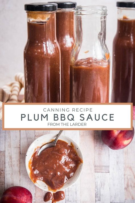 This Homemade Plum BBQ Sauce will become your new favourite condiment. Its deep rich flavour is tangy, and fruity with a spiced and smoky undercurrent. An incredibly versatile sauce which can be used as a dipping sauce, to accompany grilled meats or for basting and marinades. Soy free, gluten-free, vegan and no tomatoes. #plum #bbqsauce #barbecue #bbq #sauce #homecanning #plumsauce #glutenfree Canning Plums, Plum Sauce Recipe, Chicken Wing Marinade, Gluten Free Vegetables, Plum Recipes, Plum Sauce, Relish Recipes, Grilled Meats, Recipe Cover