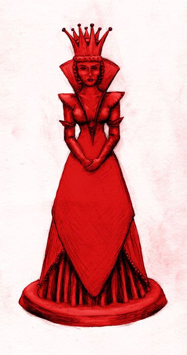 Red Queen Costume, Studying Psychology, Chess Piece Tattoo, Queen Chess, Queen Chess Piece, Queen Drawing, The Red Queen, Alice Costume, Chess Queen