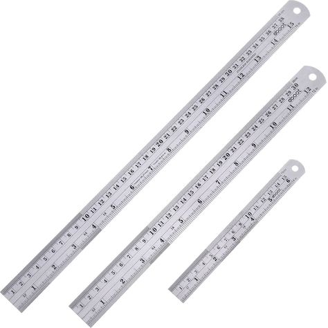 Metal Ruler, Measuring Length, Ruler Set, Conversion Table, Inch Ruler, Decor Lights, Fashion Decor, Measurement Tools, Technical Drawing