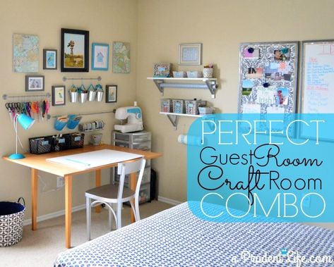 Craft Room Organization - Room Reveal Part #2 - Polished Habitat Craft Room Categories List, Craft Room Guest Room Combo, Guest Room Combo, Polished Habitat, Organize Crafts, Organization Room, Craft Room Makeover, Ocd Organization, Clearing Clutter