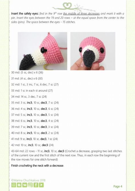 CROCHET PATTERN flamingo Flamingo Amigurumi Free Pattern, Flamingo Crochet Pattern Free, Crochet Flamingo Pattern Free, Amigurumi Flamingo, Crochet Flamingo, Twin Costumes, Flamingo Pattern, Crochet Free, Amigurumi Free