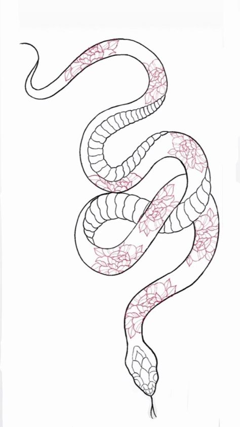 Snake Tattoo Design, Tattoo Stencil Outline, Tattoo Style Drawings, Tattoo Design Book, Tattoo Outline, Snake Tattoo, Dope Tattoos, Simplistic Tattoos, Fine Line Tattoos