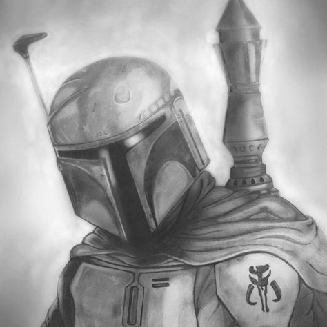 Boba Fett | Star Wars by MikeManuelArt Mandalorian Tattoo, Star Wars Art Drawings, Star Wars Movies, Star Wars Painting, Drawing Stars, Star Wars Background, 4 Tattoo, Star Wars R2d2, Star Wars Drawings