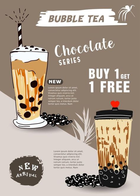 Bubble tea poster. Restaurant cafe menu, template design. Milk Tea Promo Poster, Milk Tea Flyers, Bubble Tea Advertisement, Boba Advertisement, Milktea Menu Design, Milk Tea Menu Design, Cafe Poster Design Ideas, Milktea Poster, Poster Boba